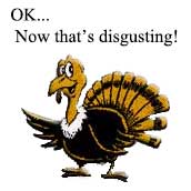 Disgusted Thanksgiving Turkey Cartoon